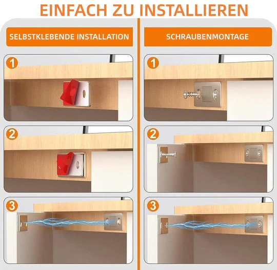 InvisiLock™ | Ultradünne Unsichtbare Schranktürmagnete (4er-Satz) - Image 9