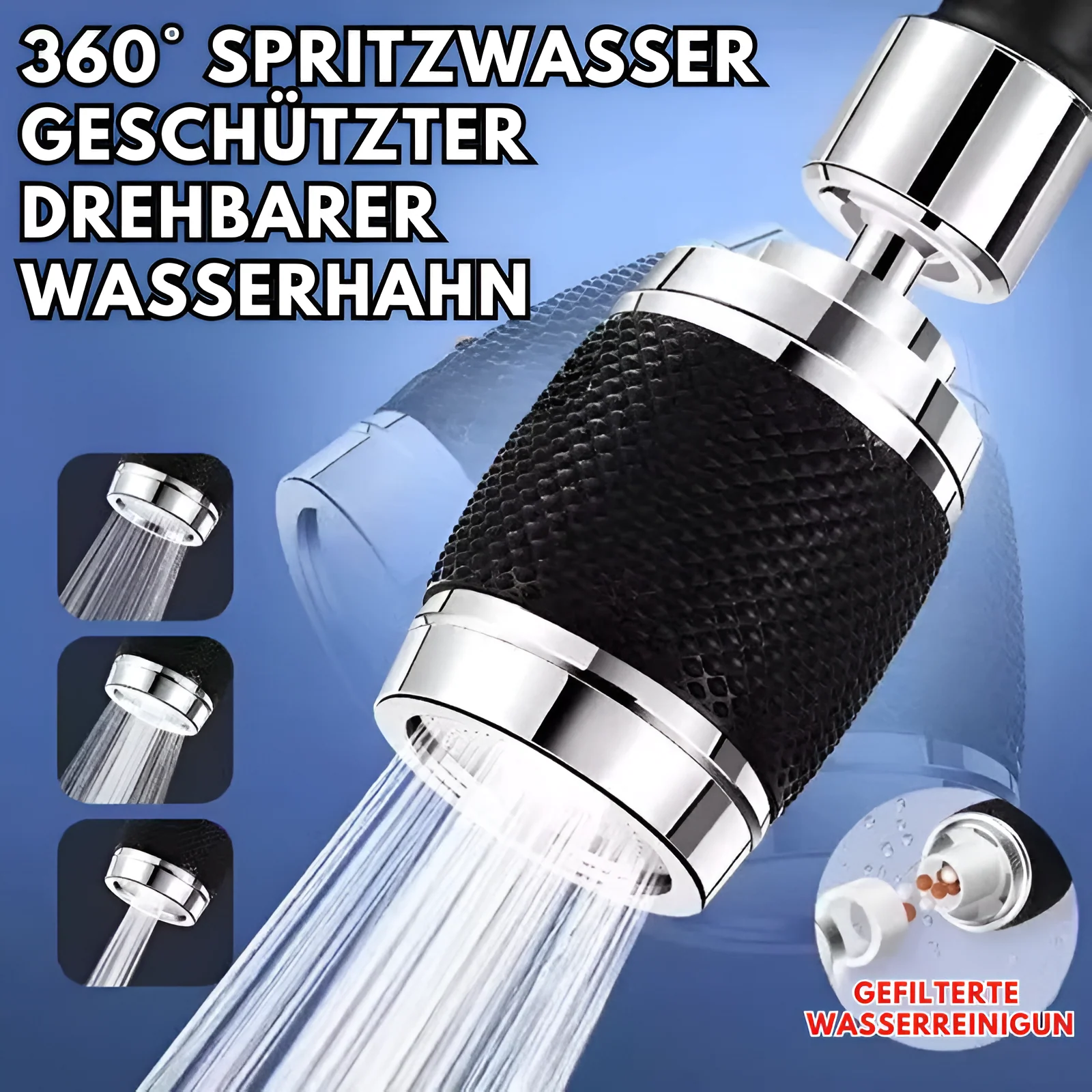 TwisTap™ - 360° Spritzwasser Geschützter Drehbarer Wasserhahn - Image 2